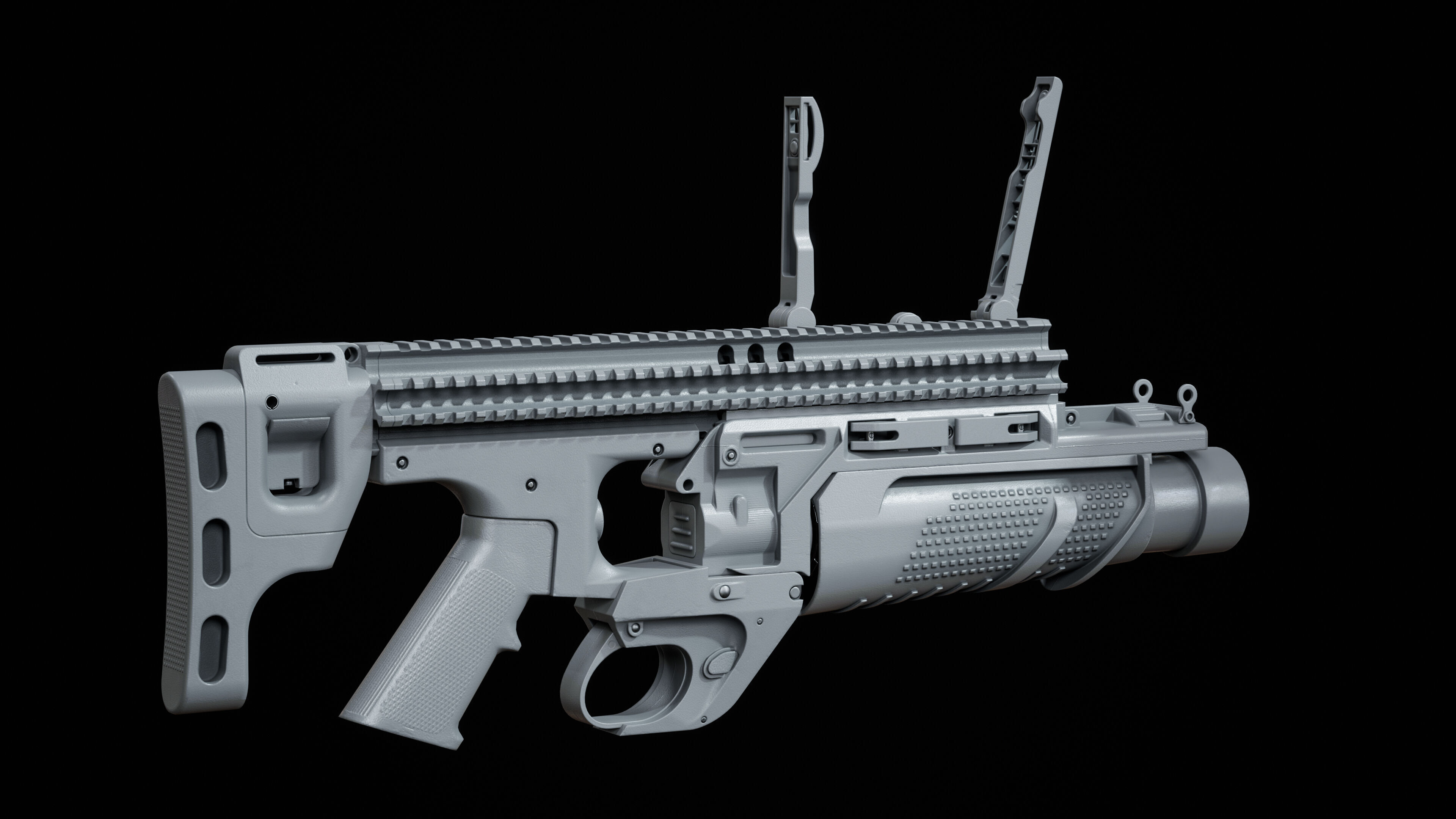 grenade launcher FN 40GL-S Low-poly 3D model_19