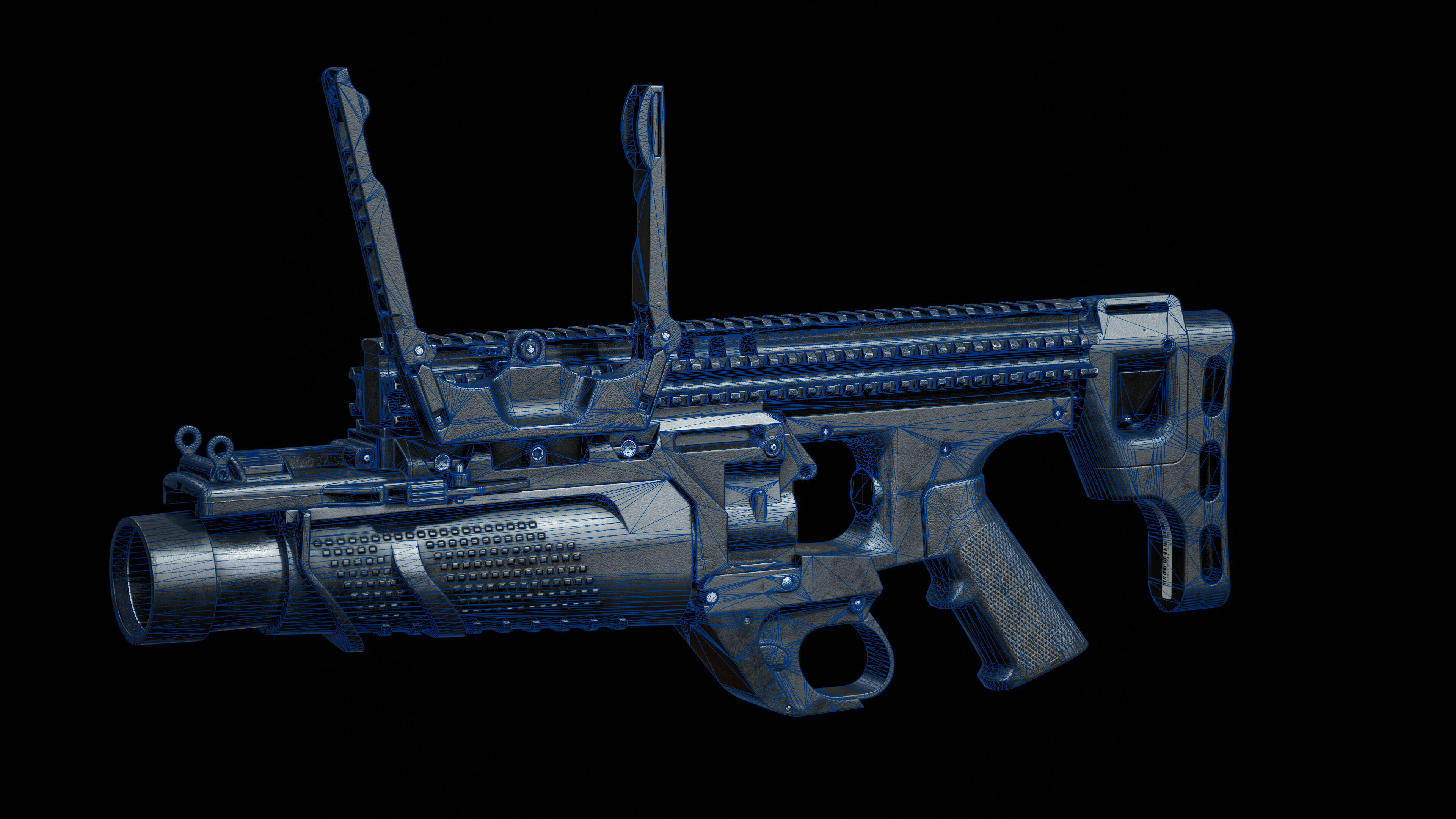grenade launcher FN 40GL-S Low-poly 3D model_16