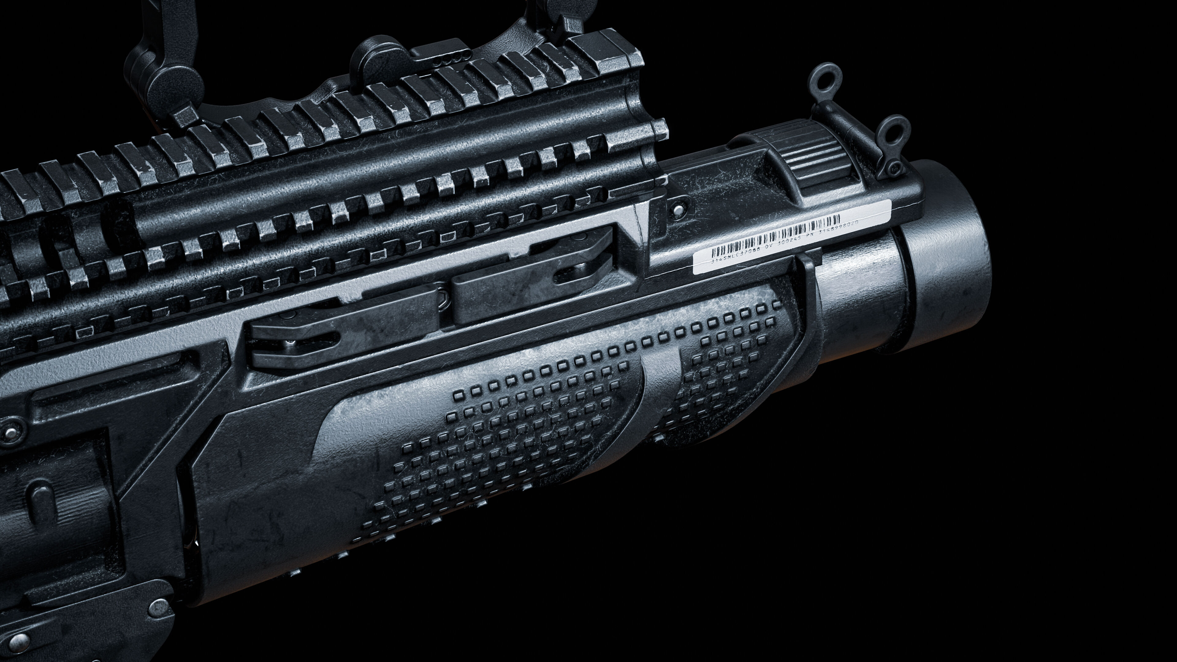 grenade launcher FN 40GL-S Low-poly 3D model_9