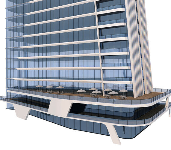 Residential Building 3D model 5