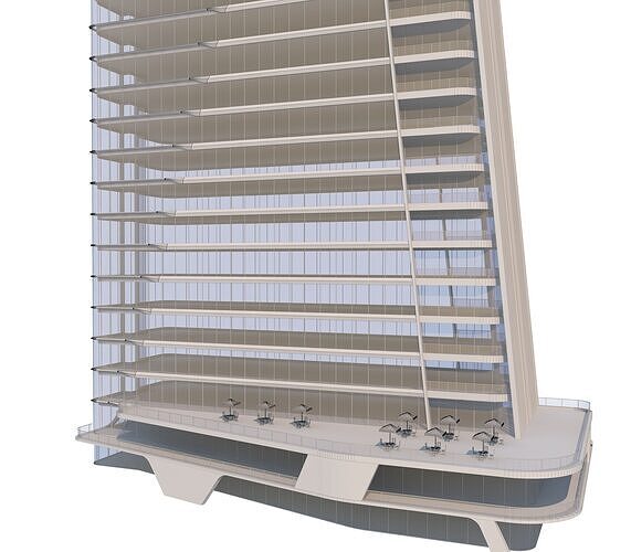 Residential Building 3D model 7