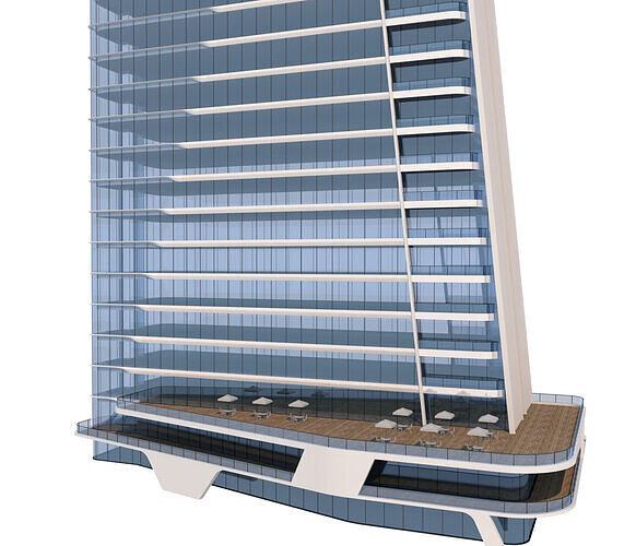 Residential Building 3D model 6