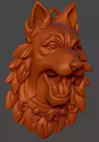 Dije cabeza de perro