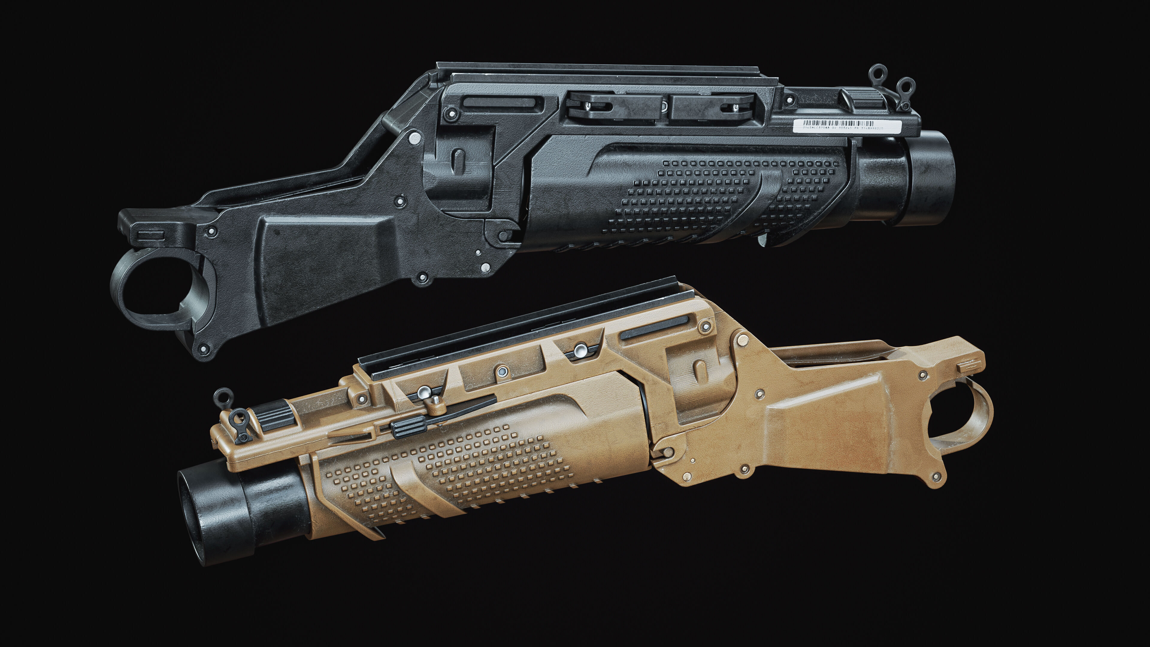 grenade launcher FN 40GL modular pack Low-poly 3D model_12