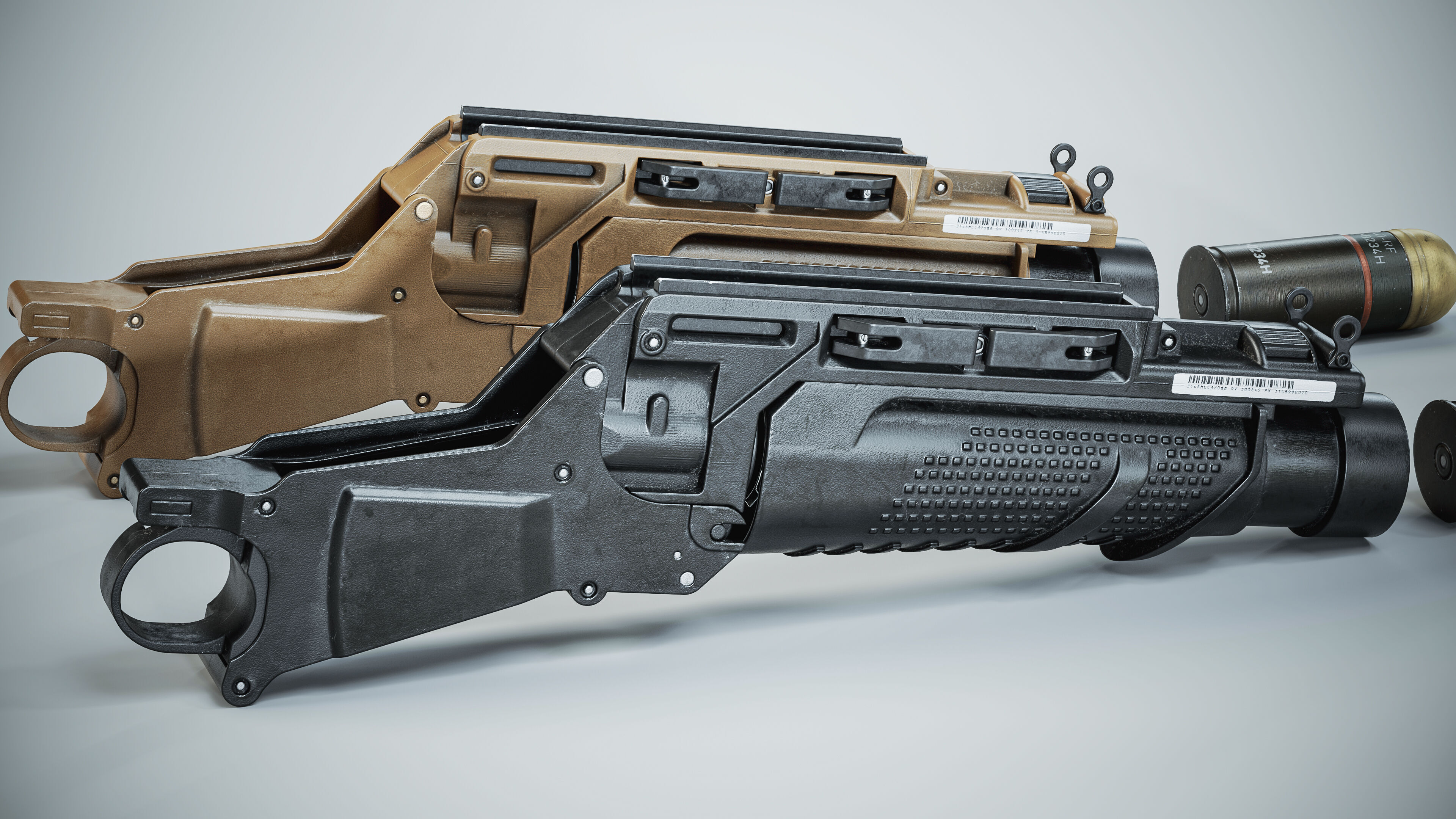 grenade launcher FN 40GL modular pack Low-poly 3D model_5