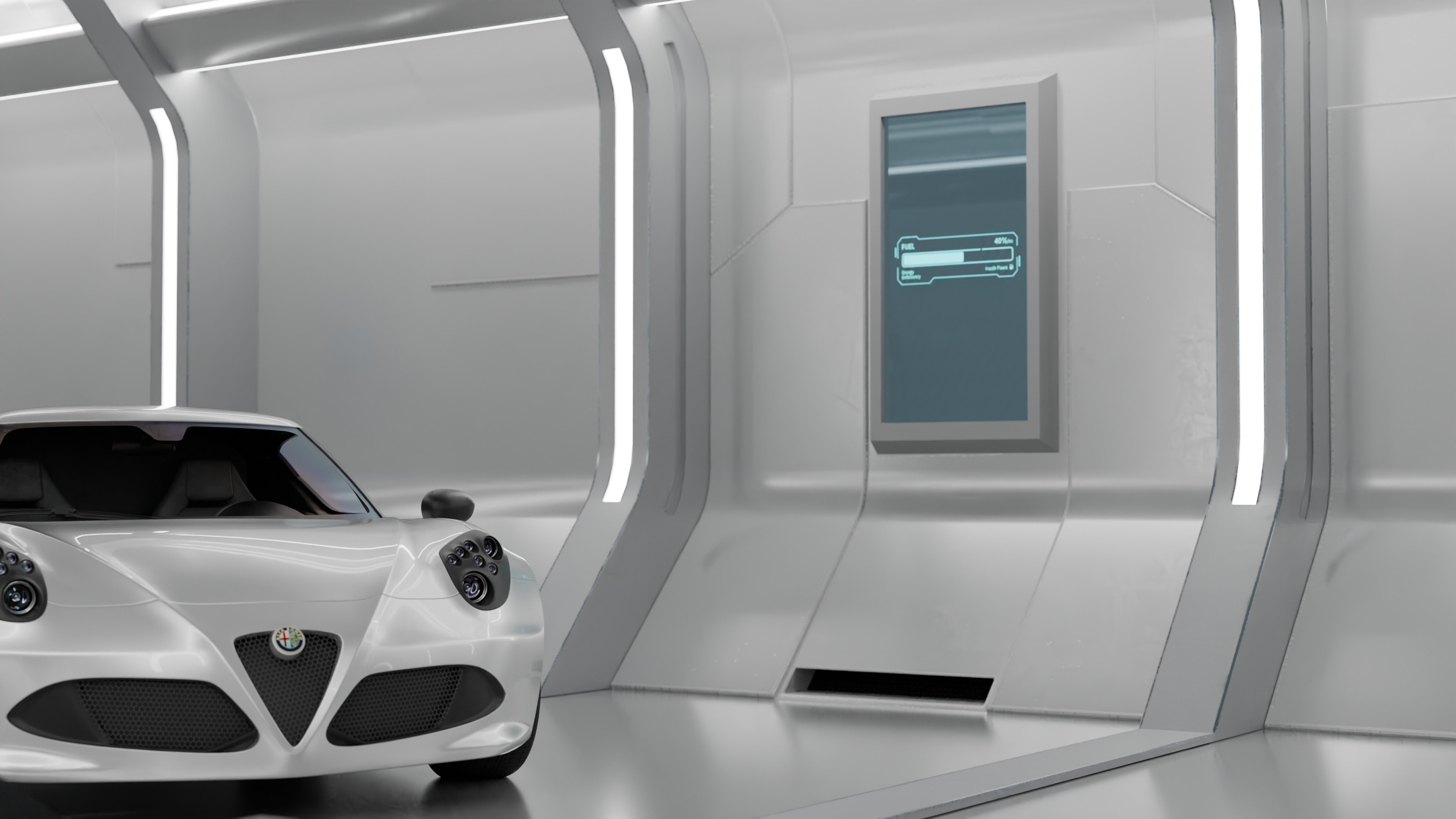 Low Poly Sci-Fi Garage Low-poly 3D model_5