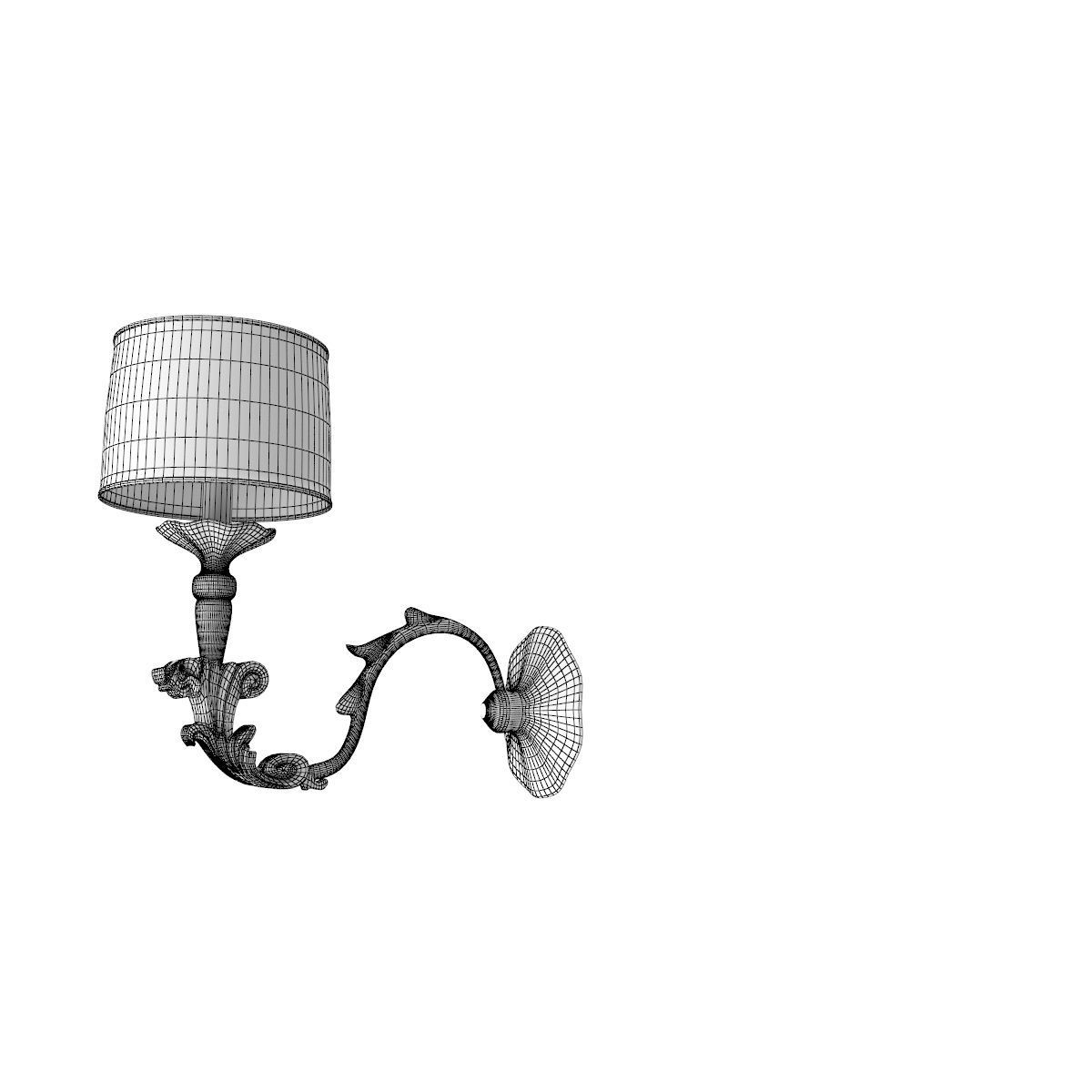 Wall Lamp B Free 3D model_36