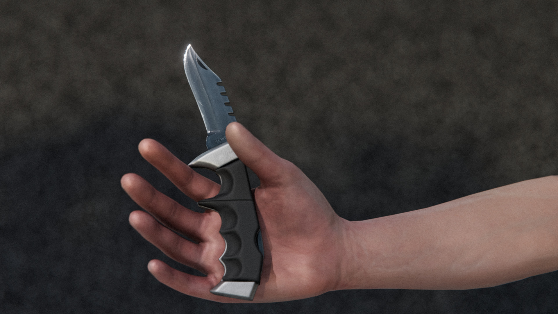 Knife Switchblade Tactical  3D model_9