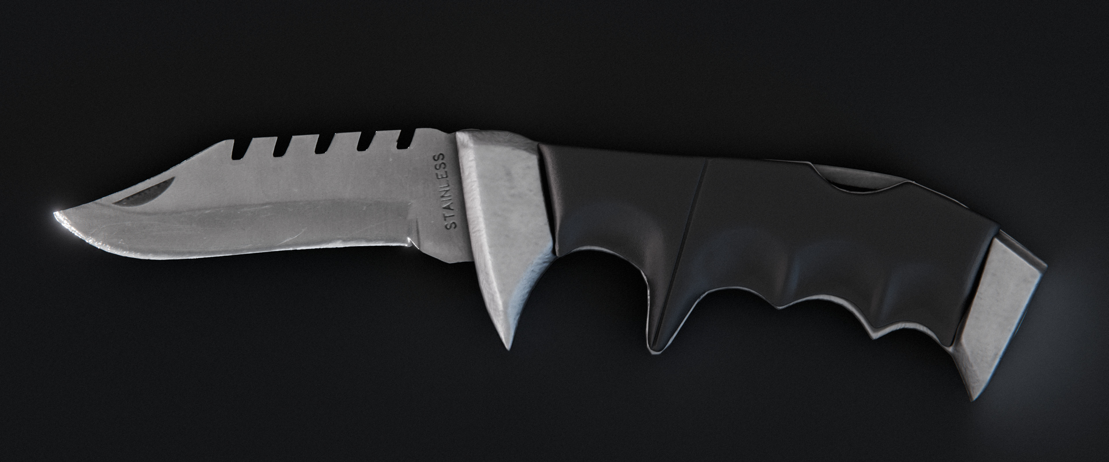 Knife Switchblade Tactical  3D model_5