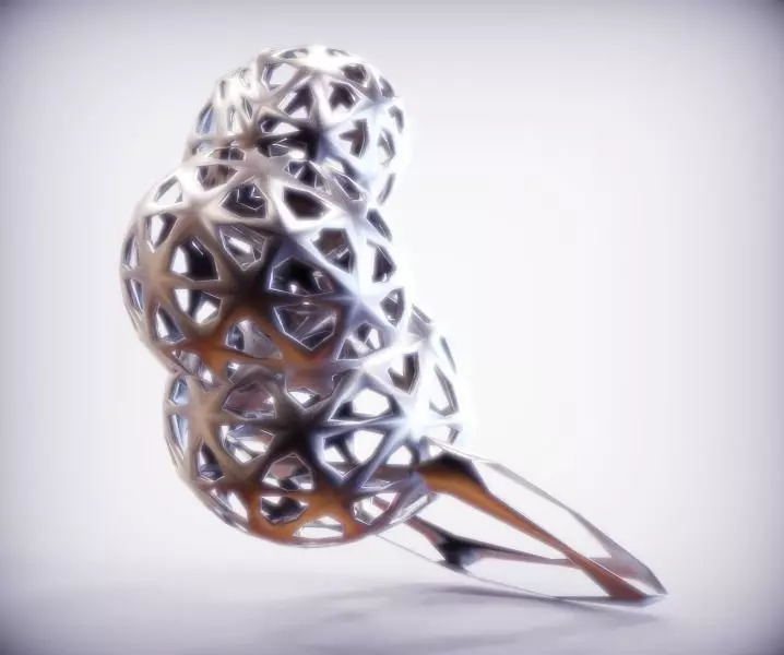KY001Art silver ring 3D print model