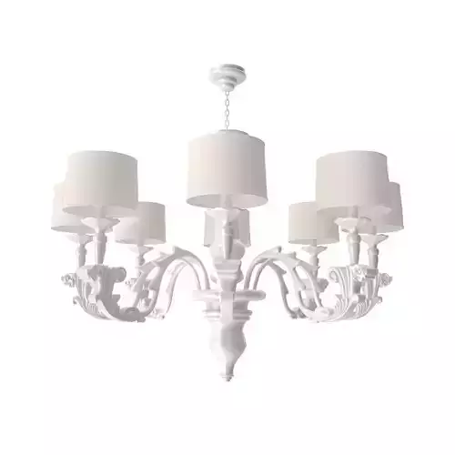 Chandelier A with five lamps