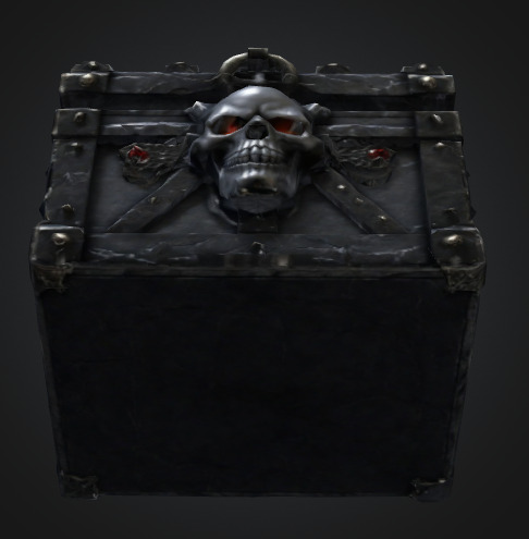 Bone king chest 1 Low-poly 3D model_6