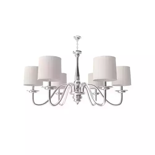 Chandelier B chrome with shades