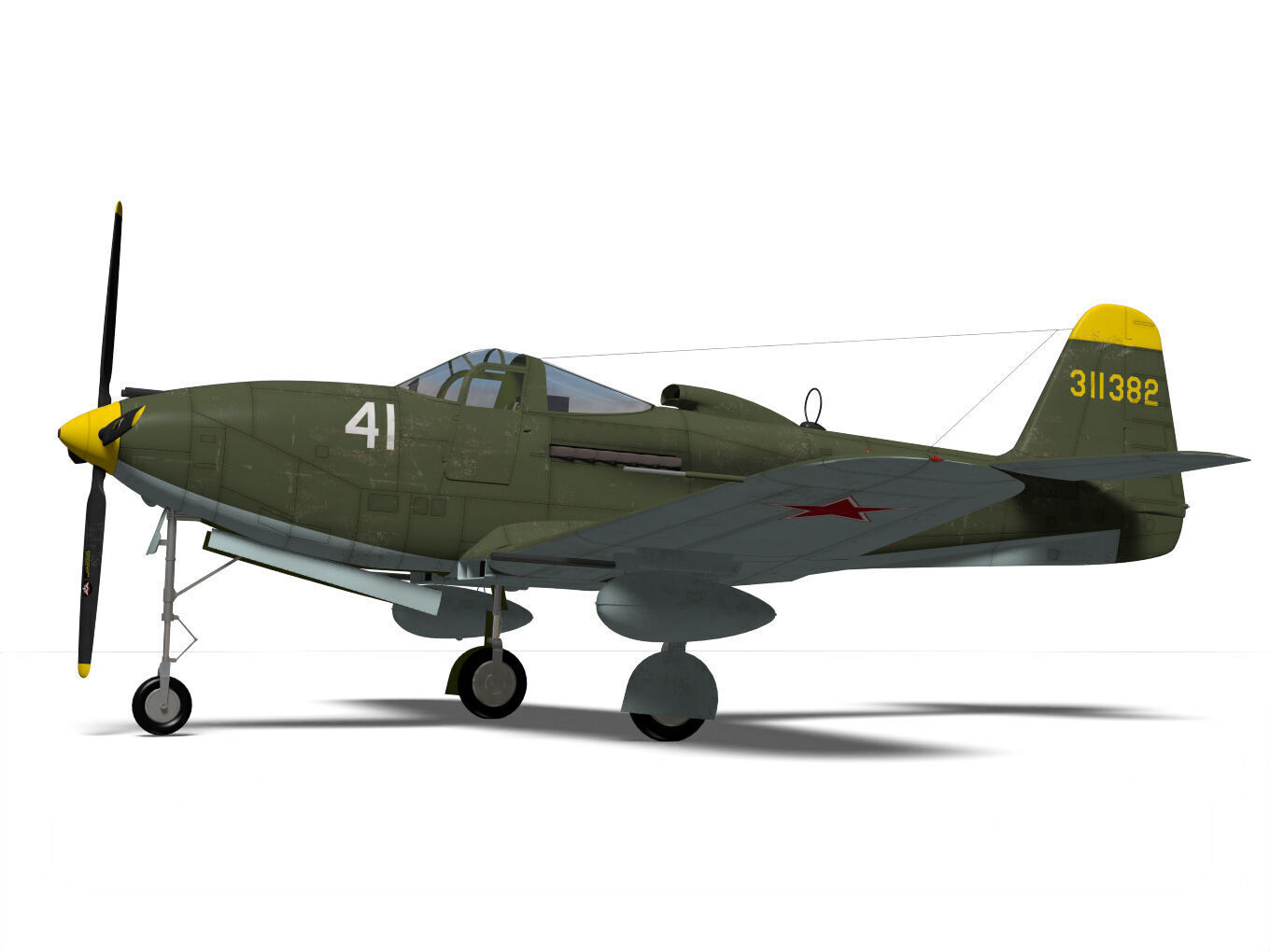 Bell P-63C Kingcobra 3D model_5