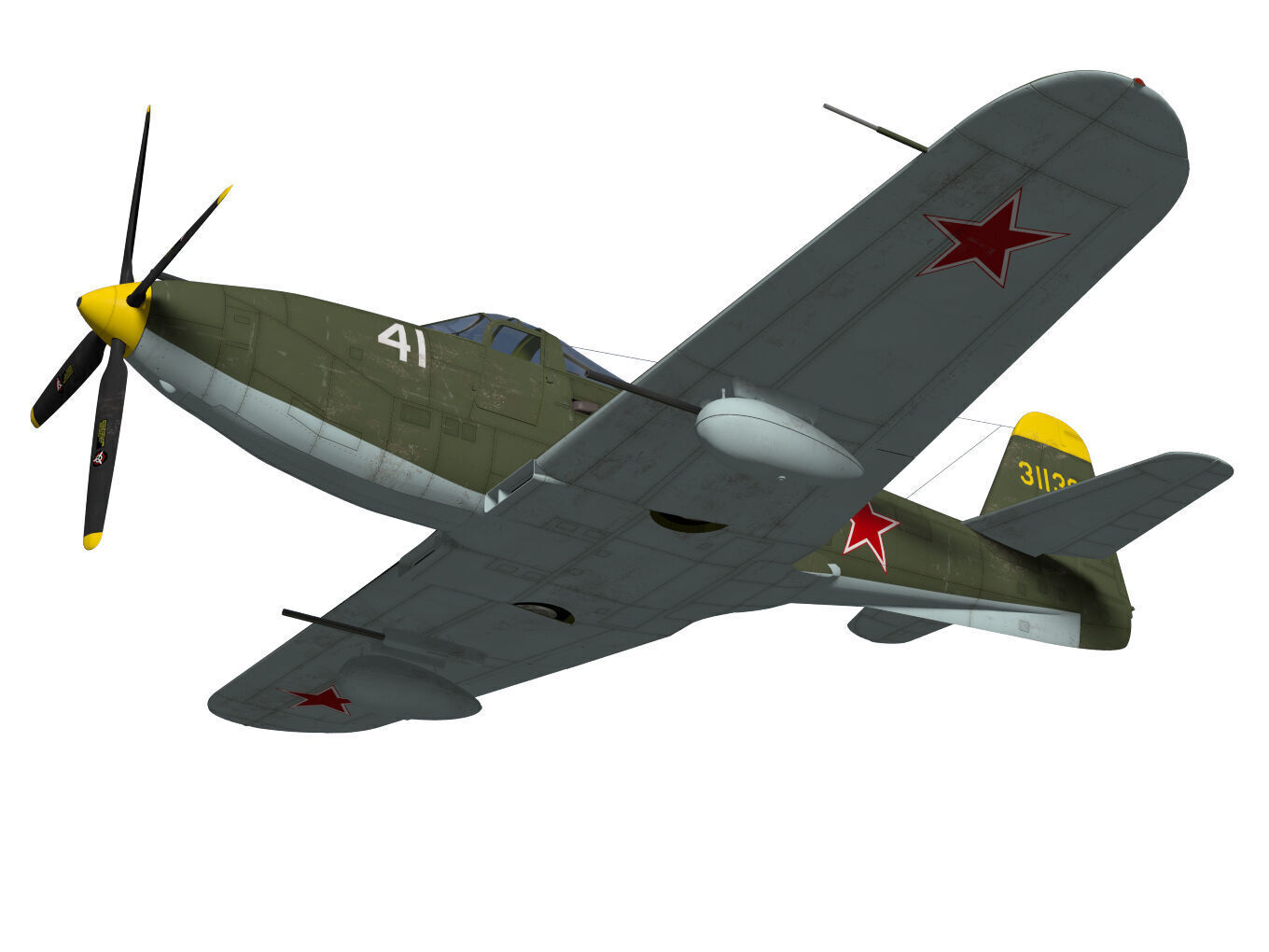 Bell P-63C Kingcobra 3D model_3