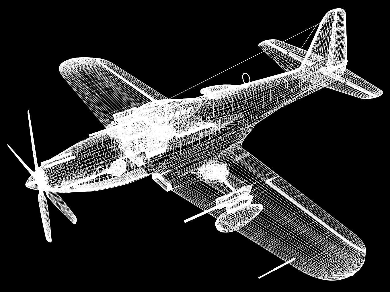 Bell P-63C Kingcobra 3D model_15