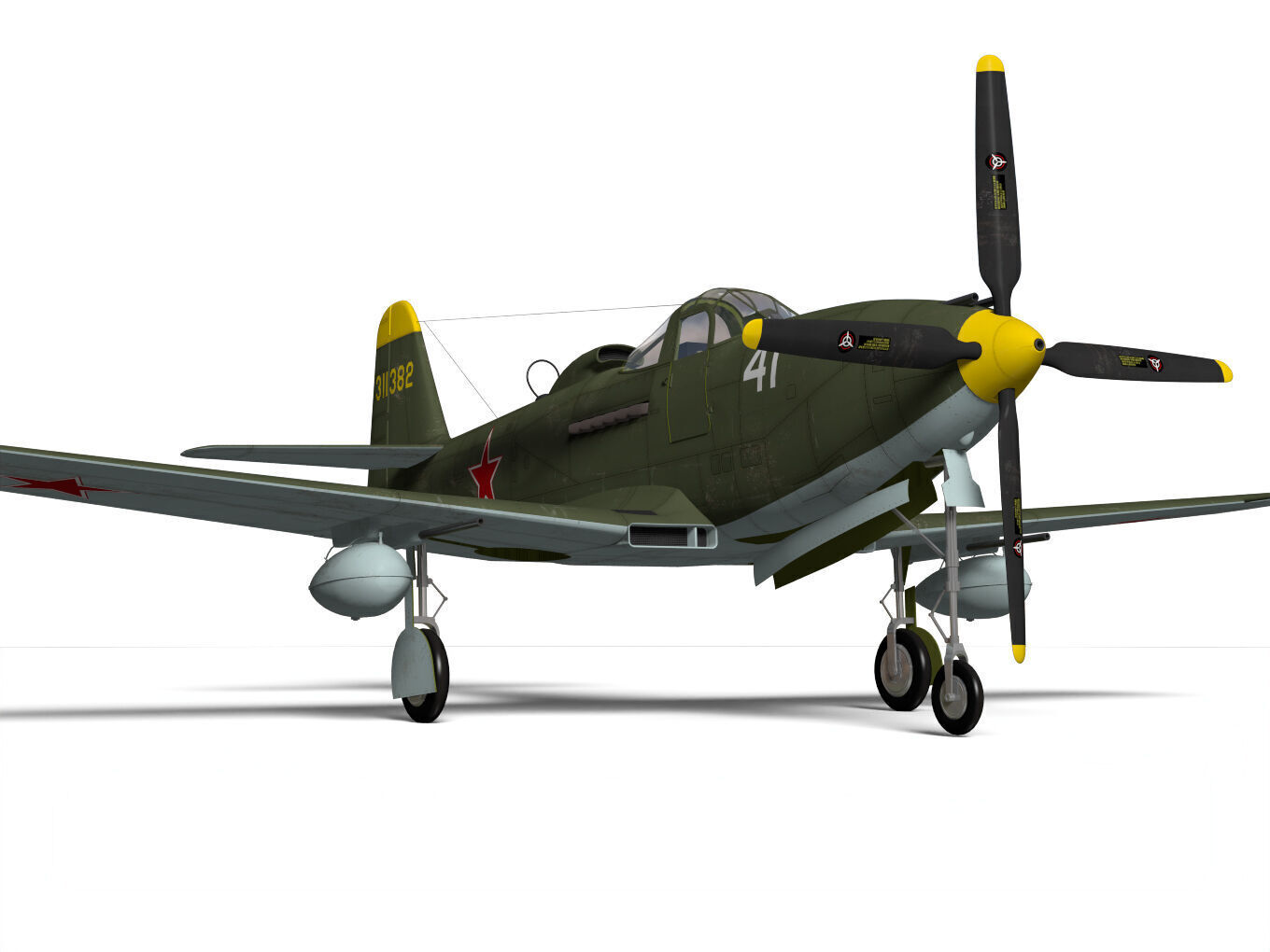 Bell P-63C Kingcobra 3D model_7