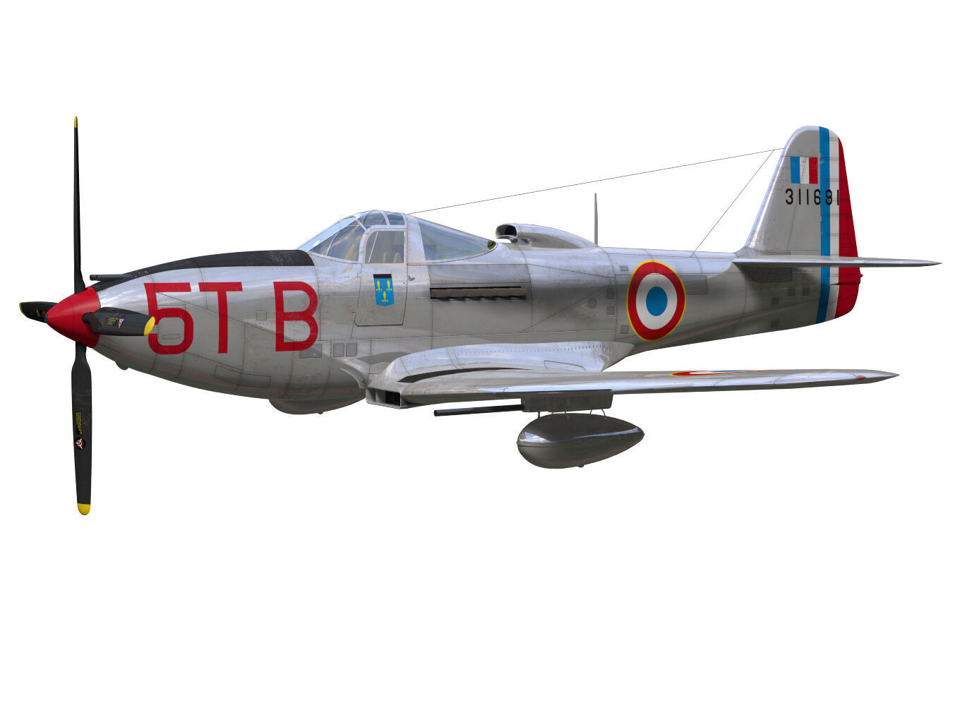 Bell P-63C Kingcobra 3D model_2
