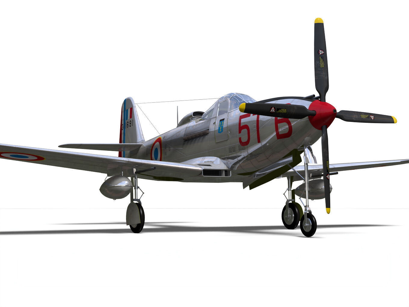 Bell P-63C Kingcobra 3D model_7
