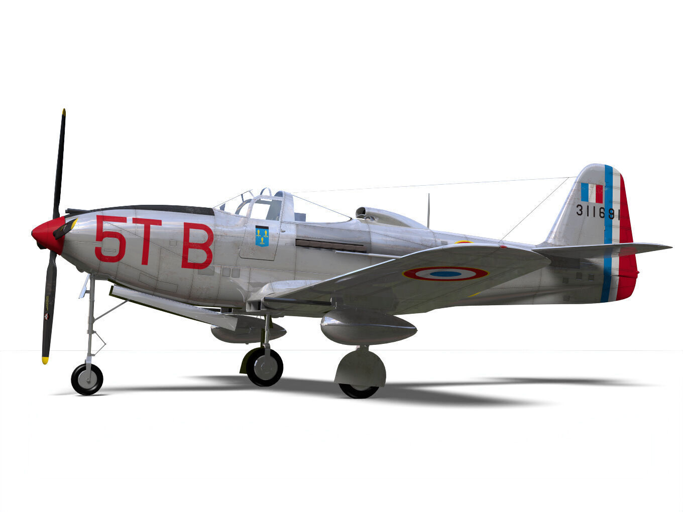 Bell P-63C Kingcobra 3D model_5