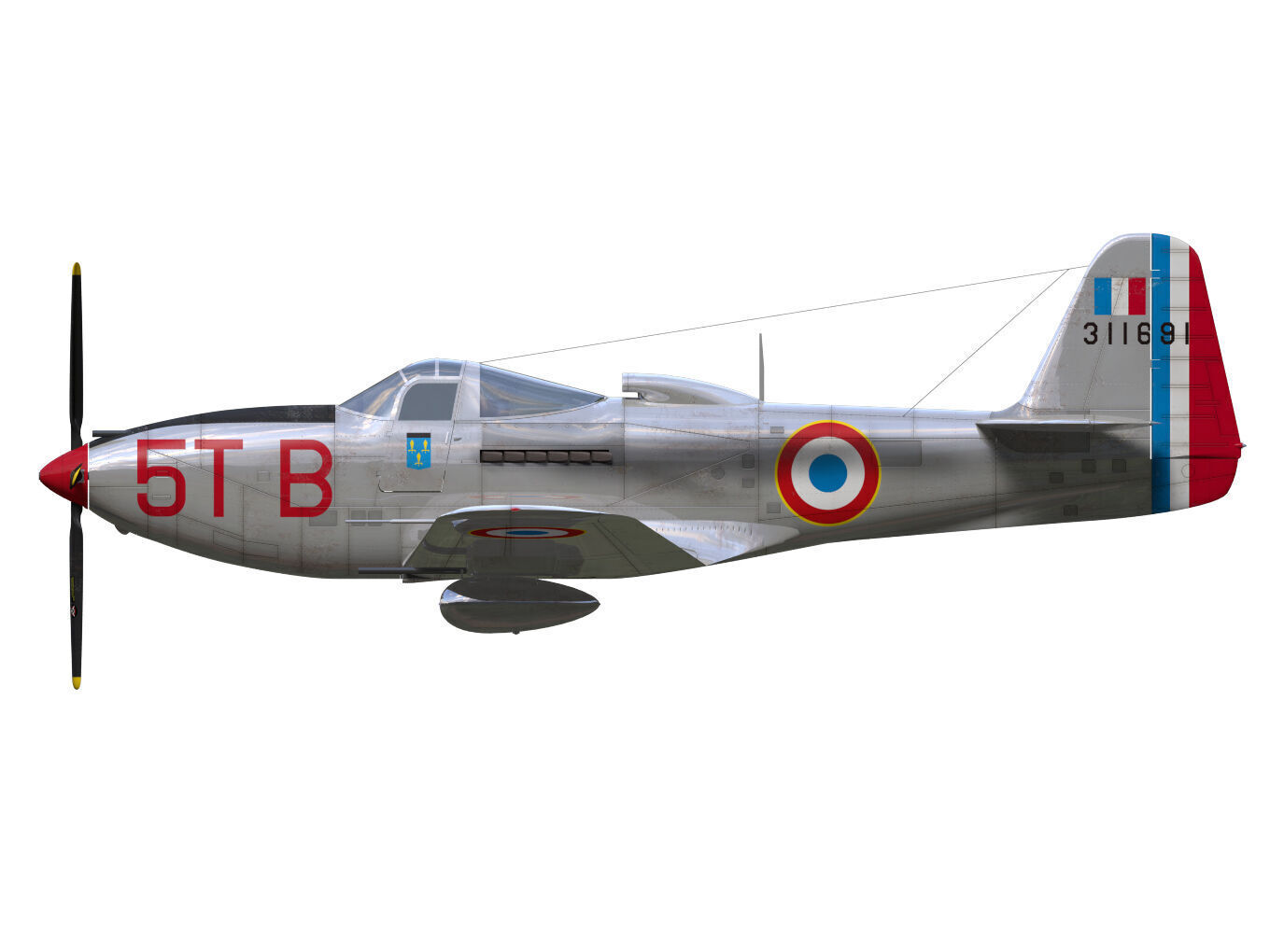 Bell P-63C Kingcobra 3D model_8