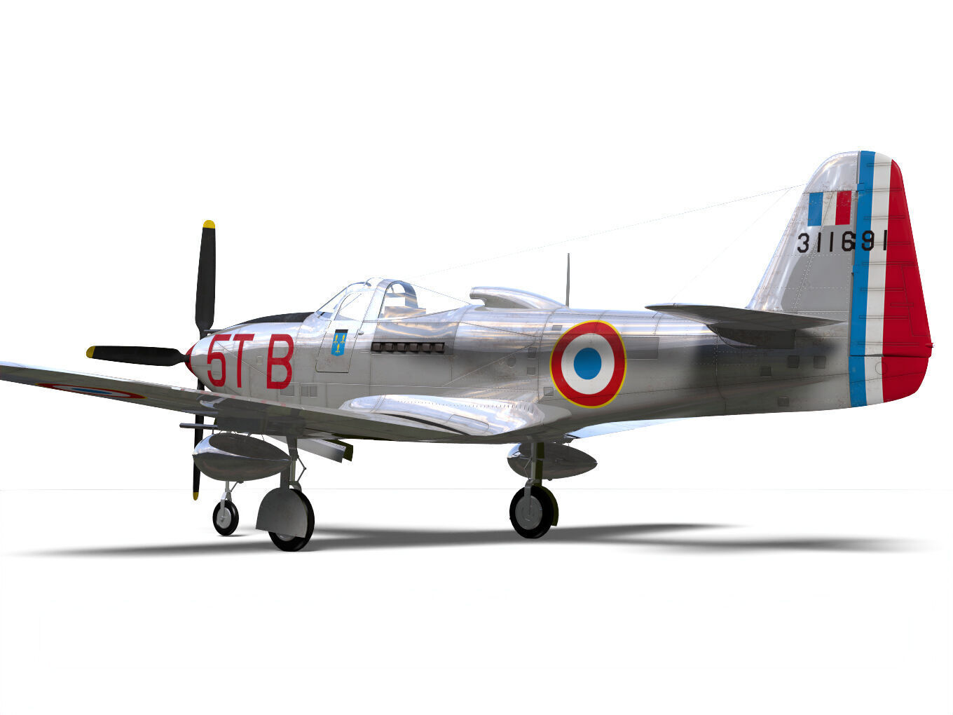 Bell P-63C Kingcobra 3D model_6