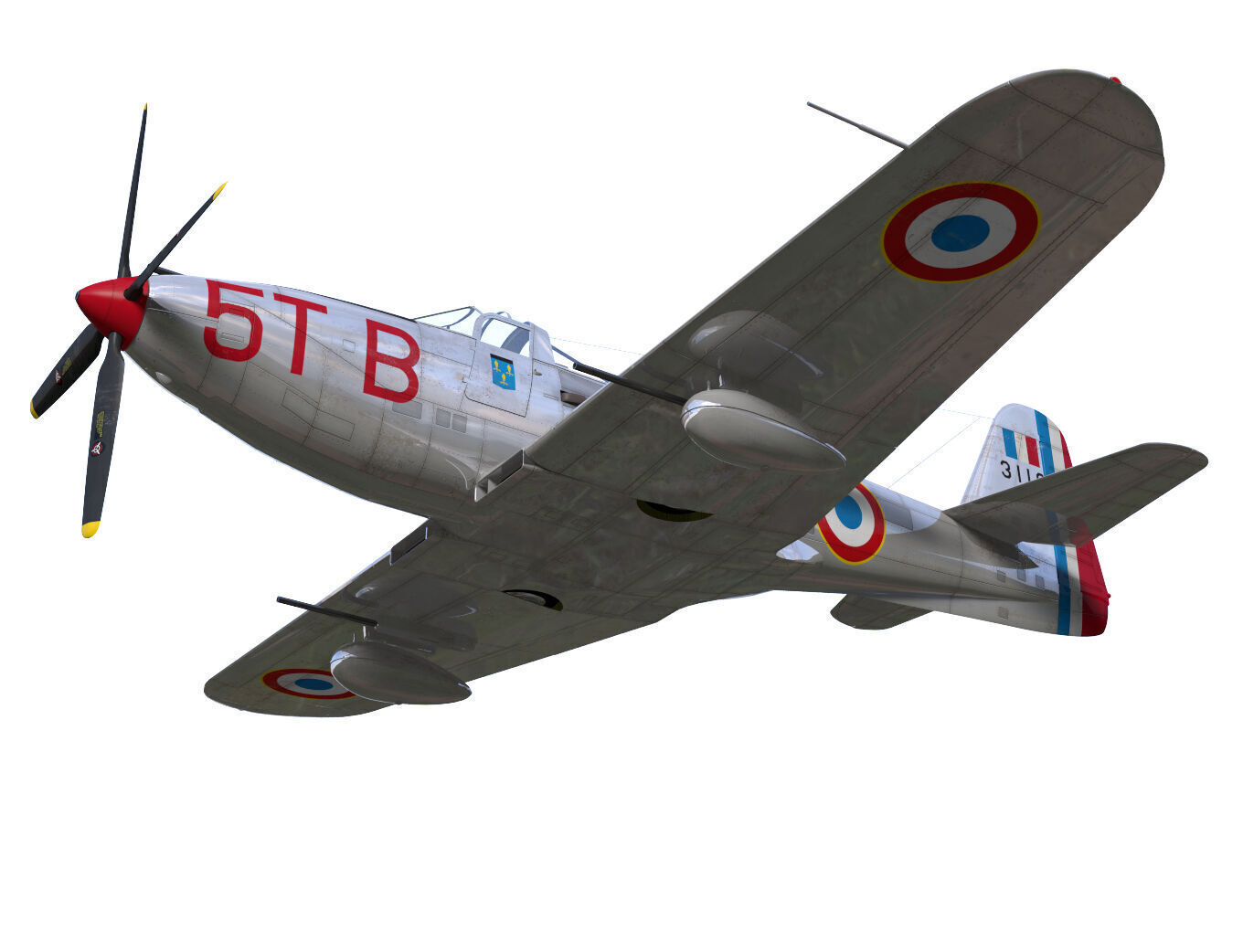Bell P-63C Kingcobra 3D model_3