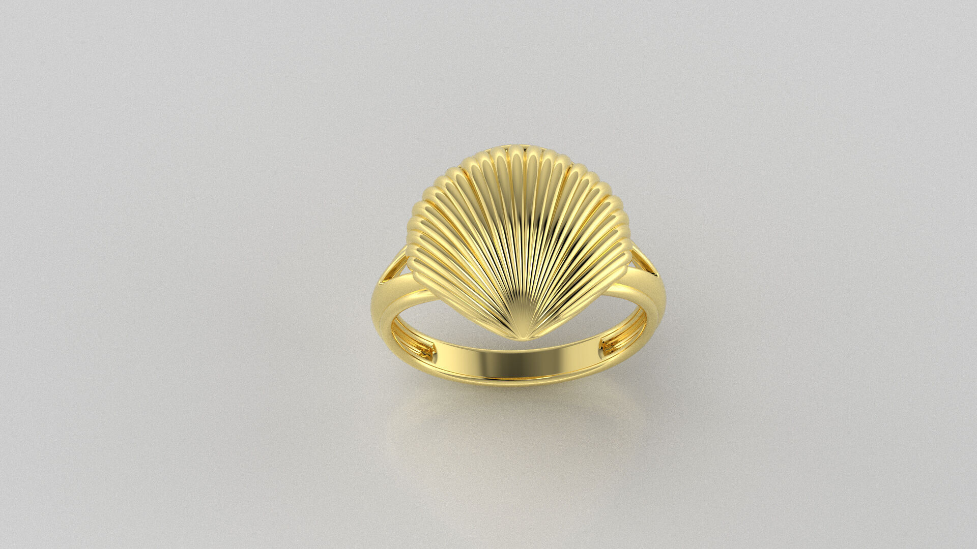 Seashell Ring  3D print model_4