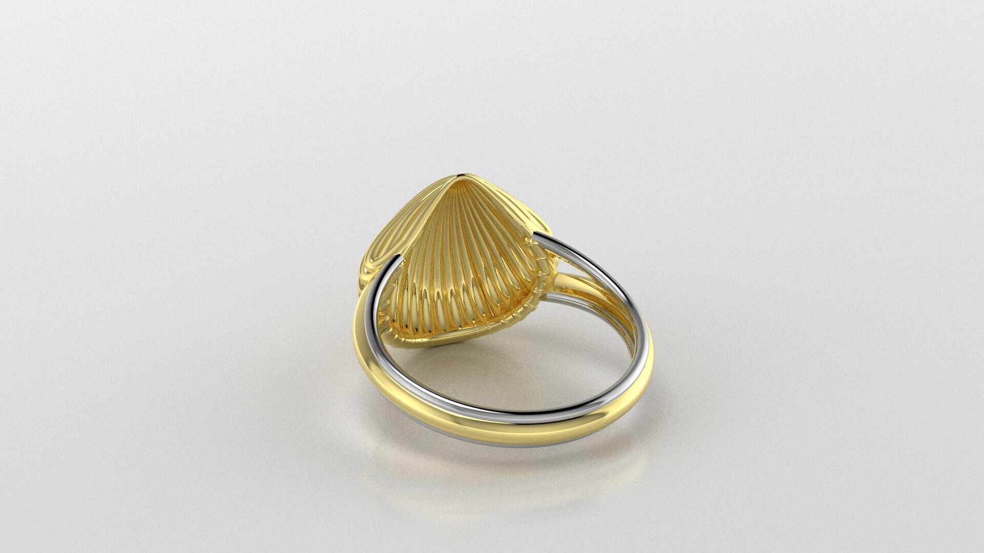 Seashell Ring  3D print model_3