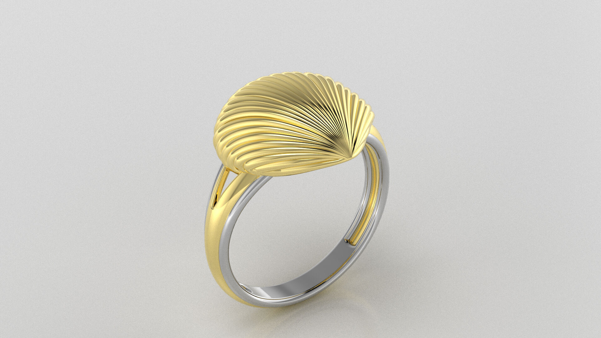 Seashell Ring  3D print model_1
