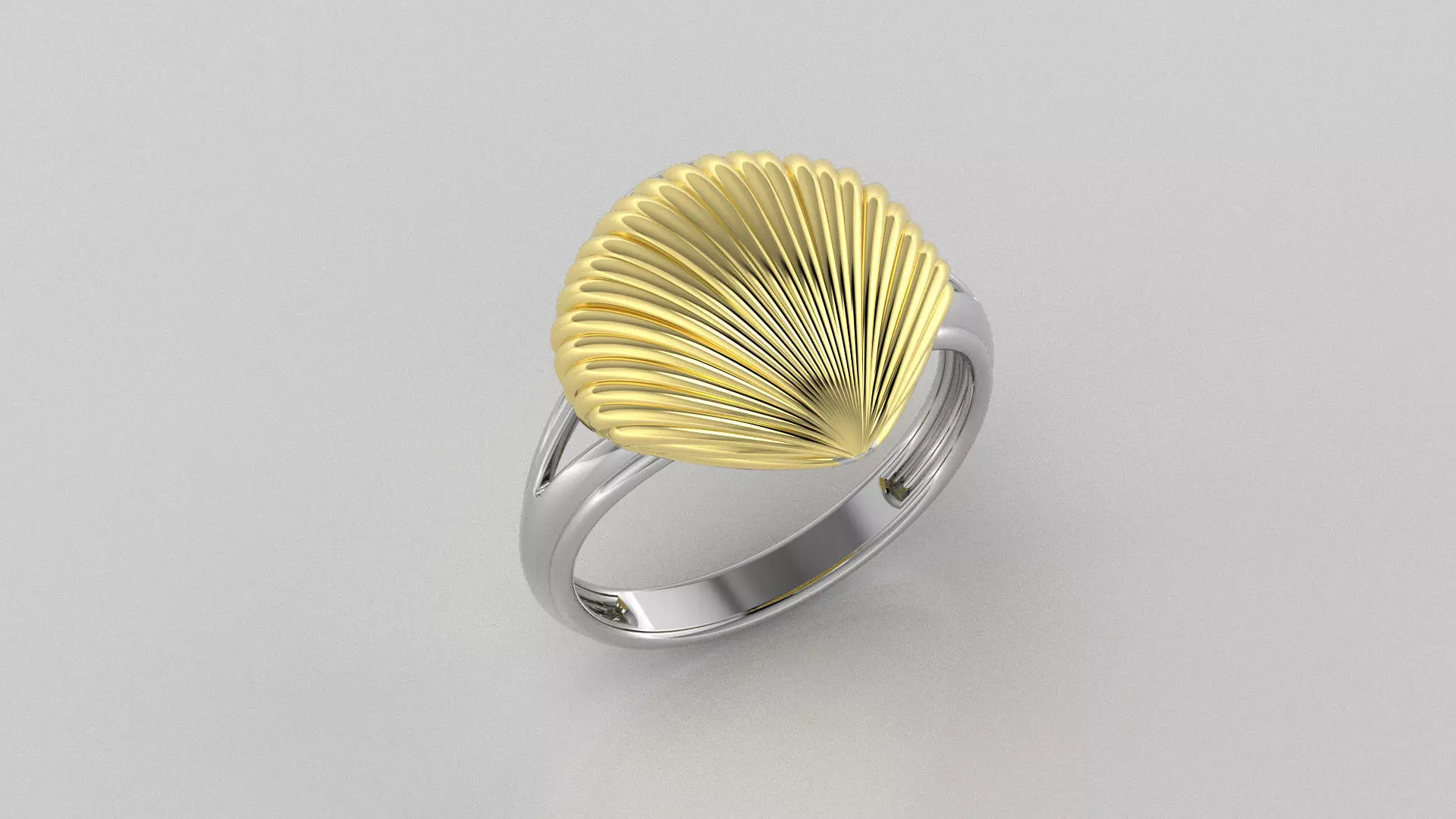 Seashell Ring  3D print model_0