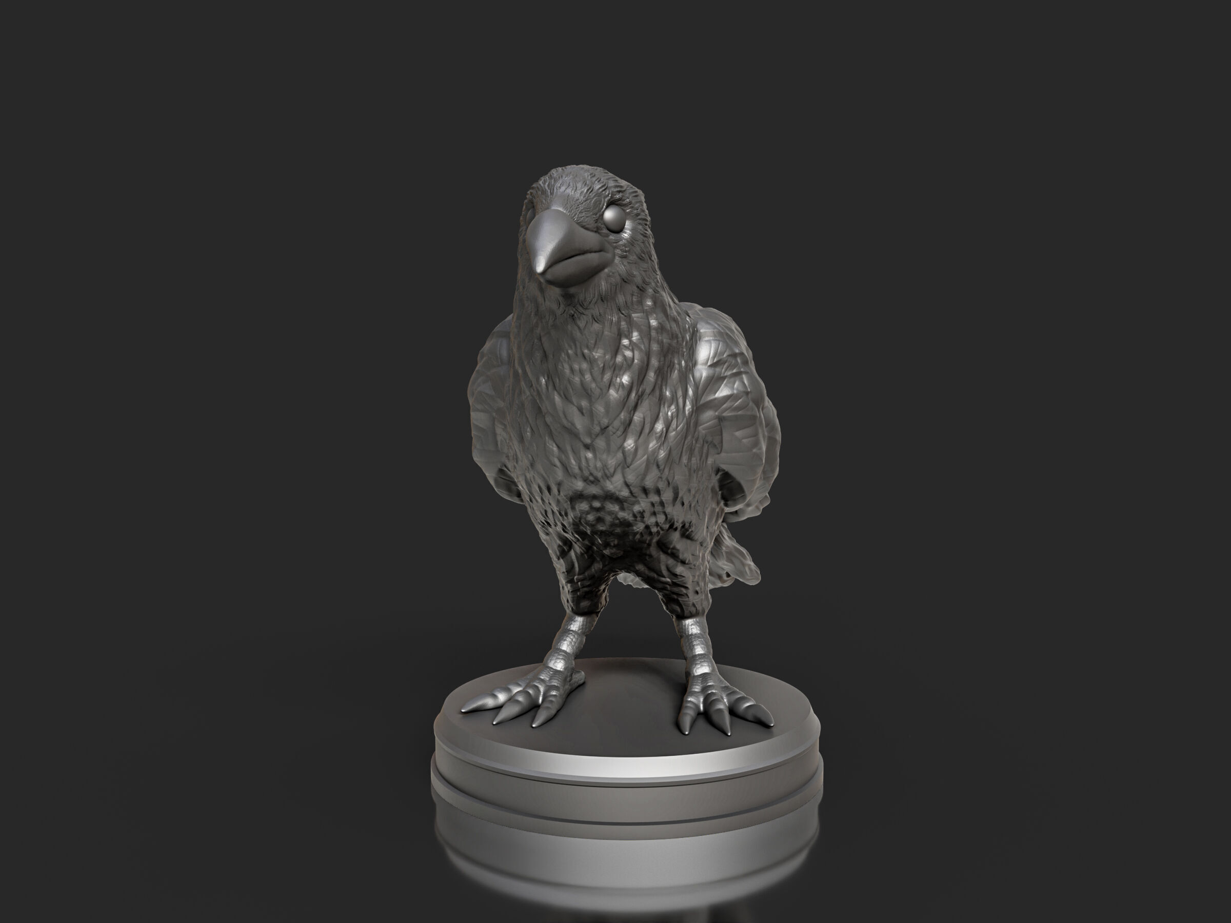 Realistic Crow Bird 3D print model_1