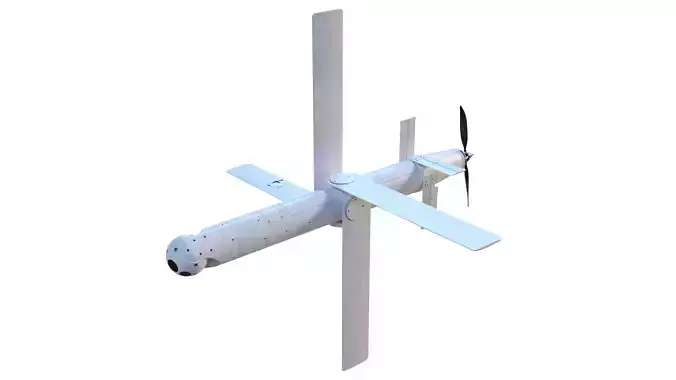 S570 Loitering Munition Weapon System Low-poly 3D model