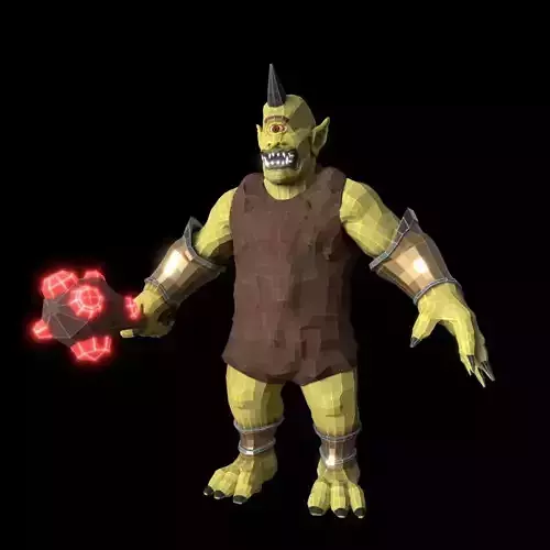 Cyclops Warrior 3D Model with Animation Clips