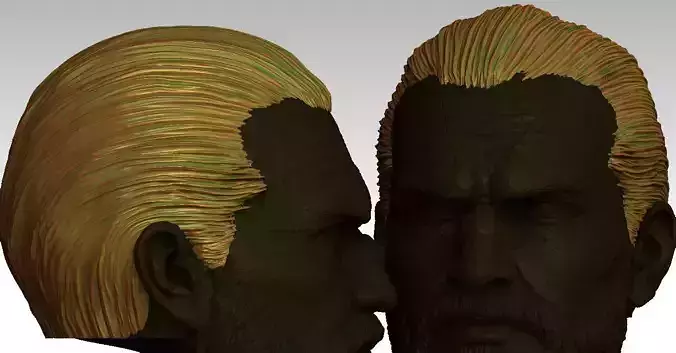 3D Hair style for Man V22 3D print model