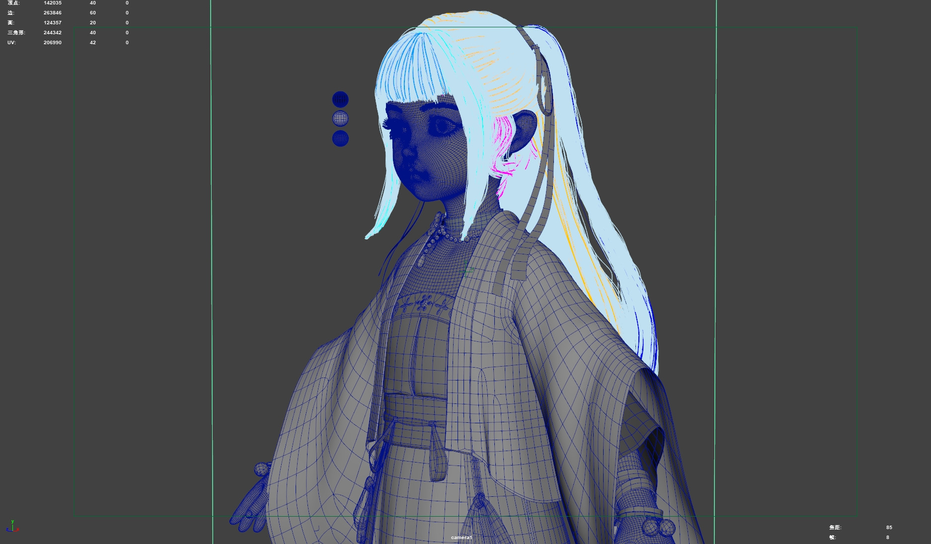 Chinese little Girl AsianGirl O022B 3D model 3D model 3D model_23