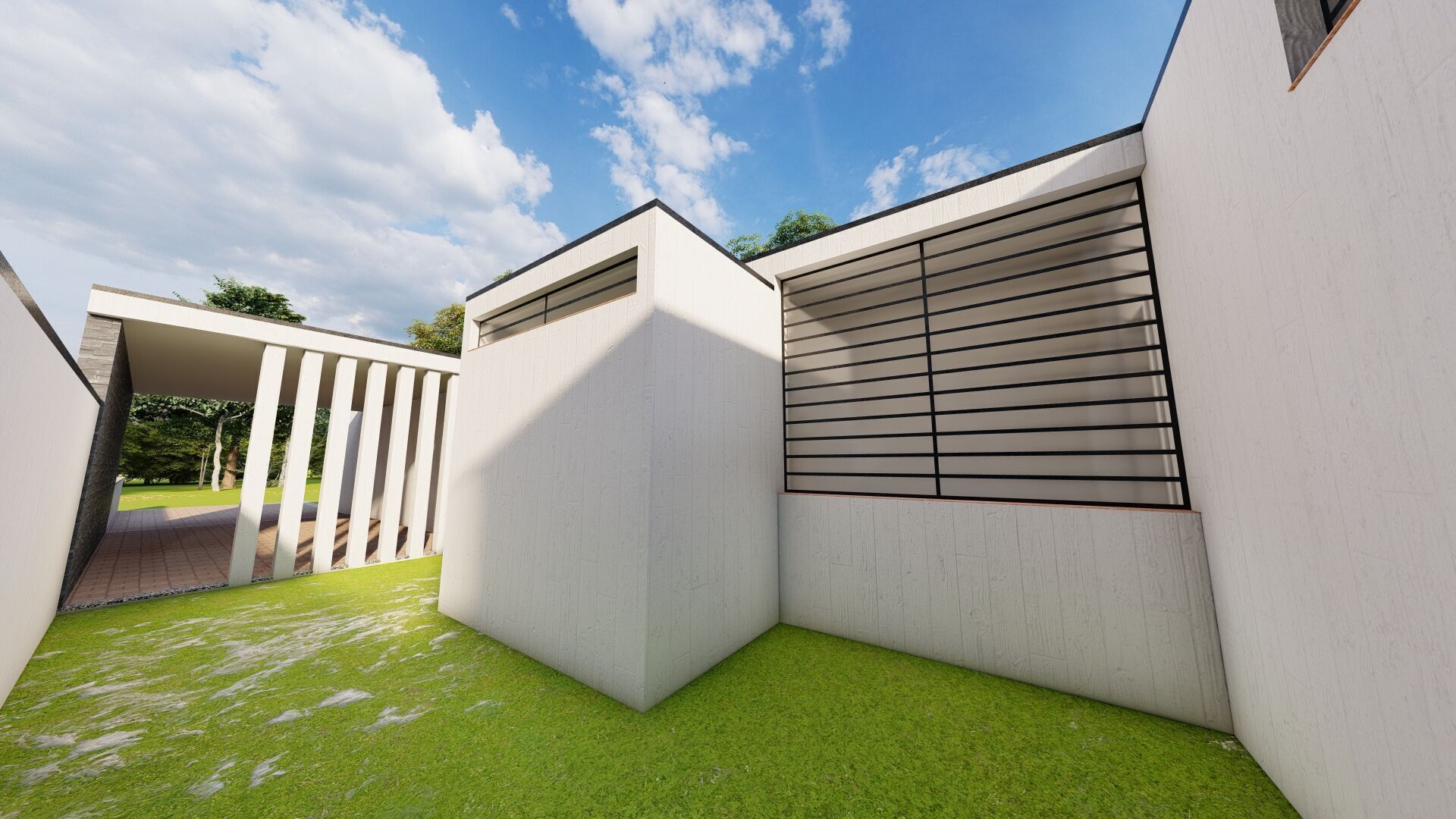 Casa Scene-villa-modern house 3D model_4