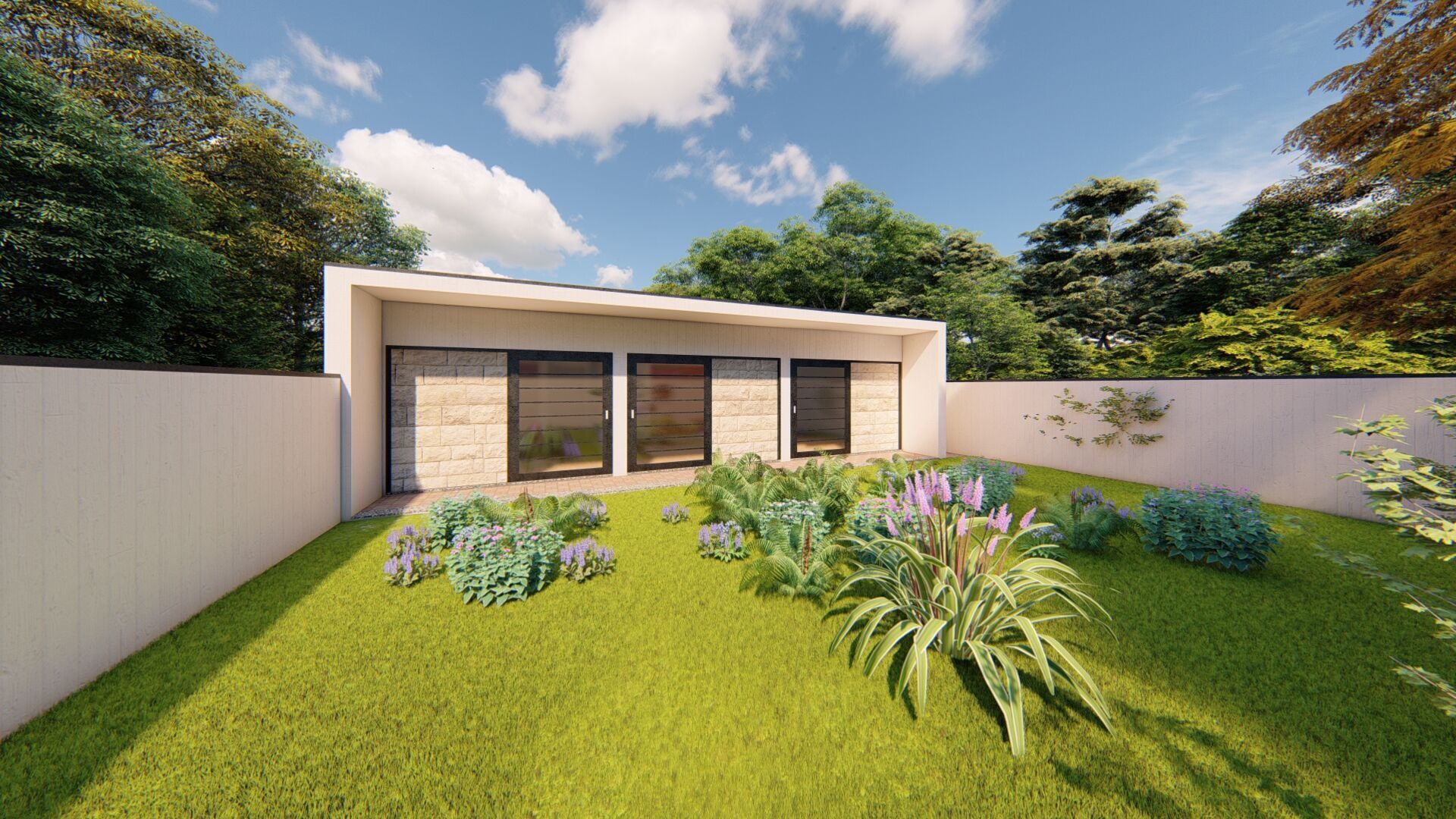 Casa Scene-villa-modern house 3D model_1