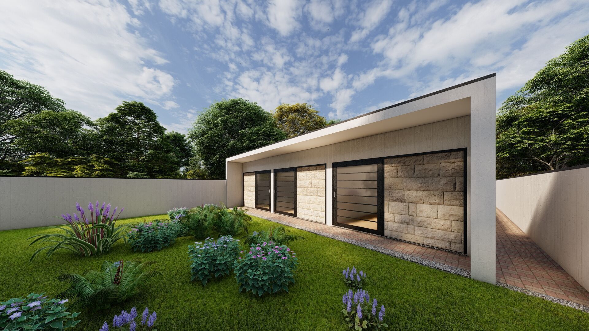 Casa Scene-villa-modern house 3D model_2
