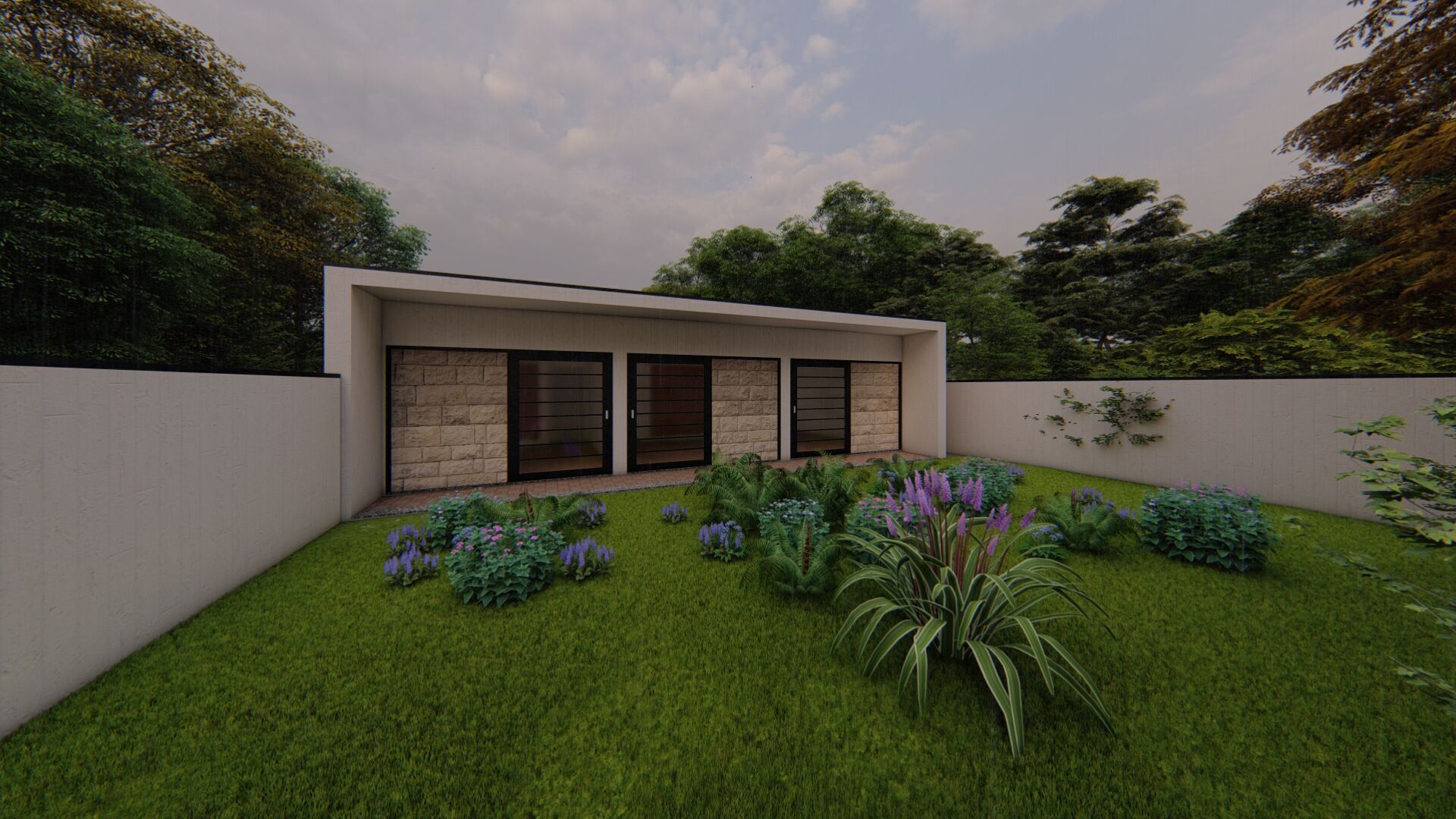 Casa Scene-villa-modern house 3D model_3