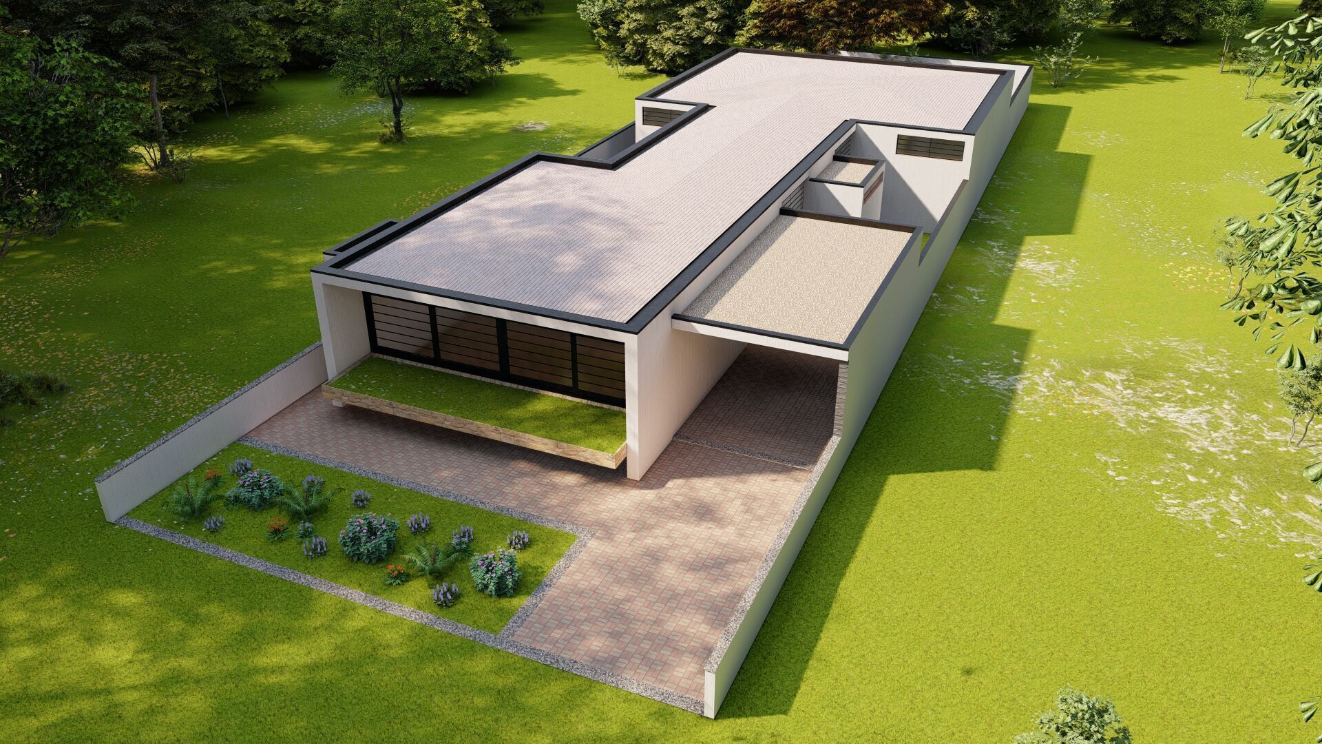 Casa Scene-villa-modern house 3D model_14