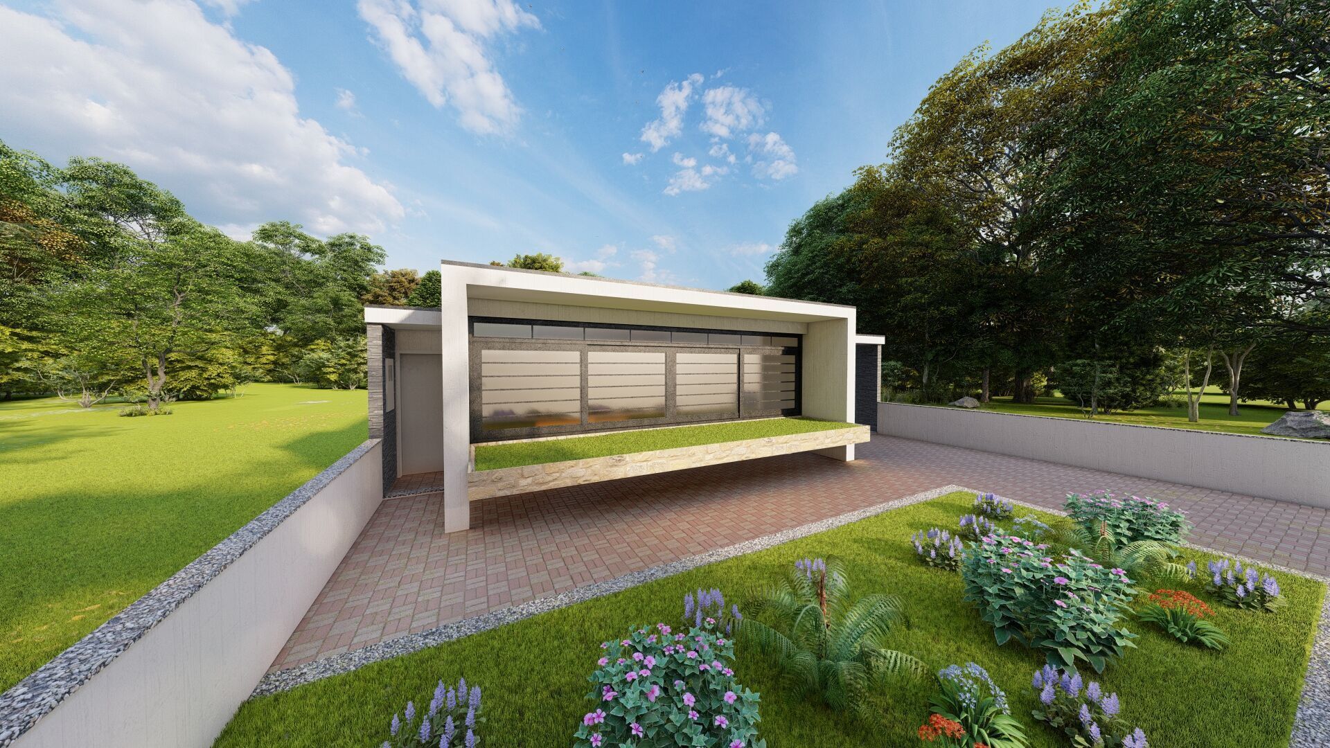 Casa Scene-villa-modern house 3D model_13