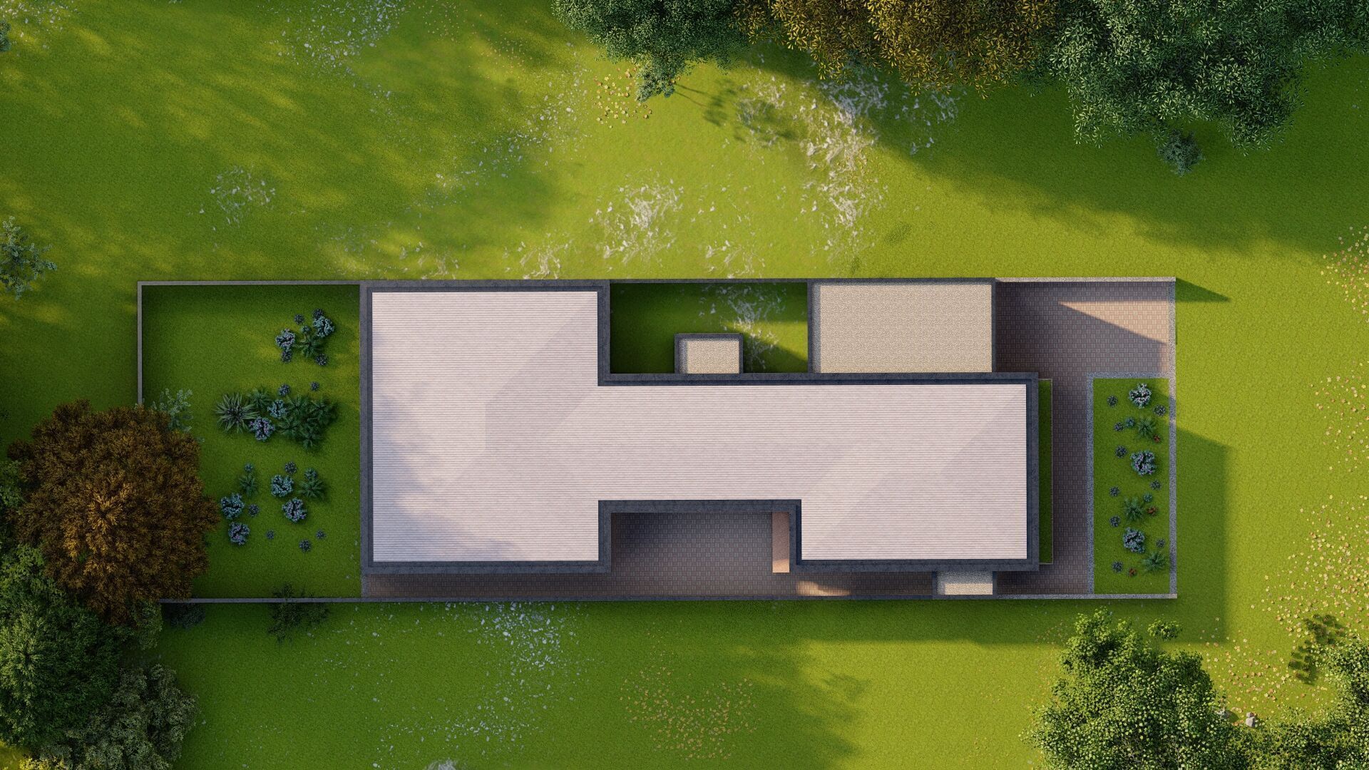 Casa Scene-villa-modern house 3D model_5