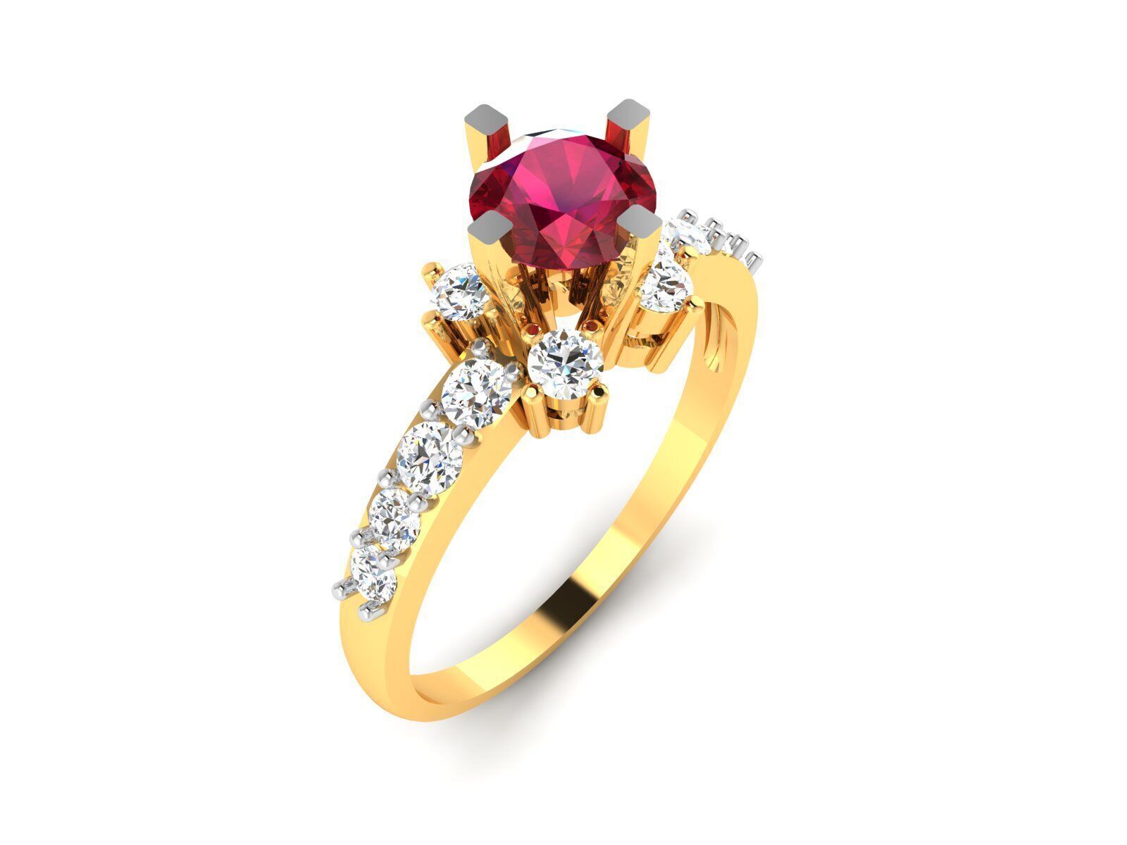 Women Ring  Render 3dm STL OBJ FBX Details 3D print model_3