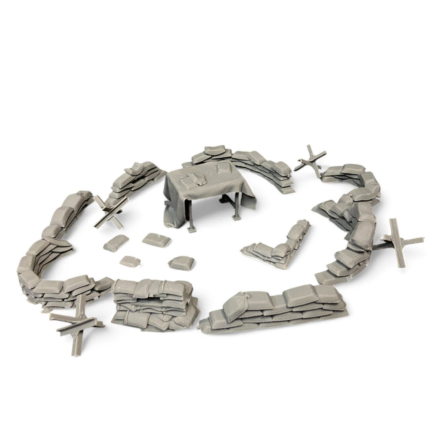 Sandbag Barriers 3D print model_1