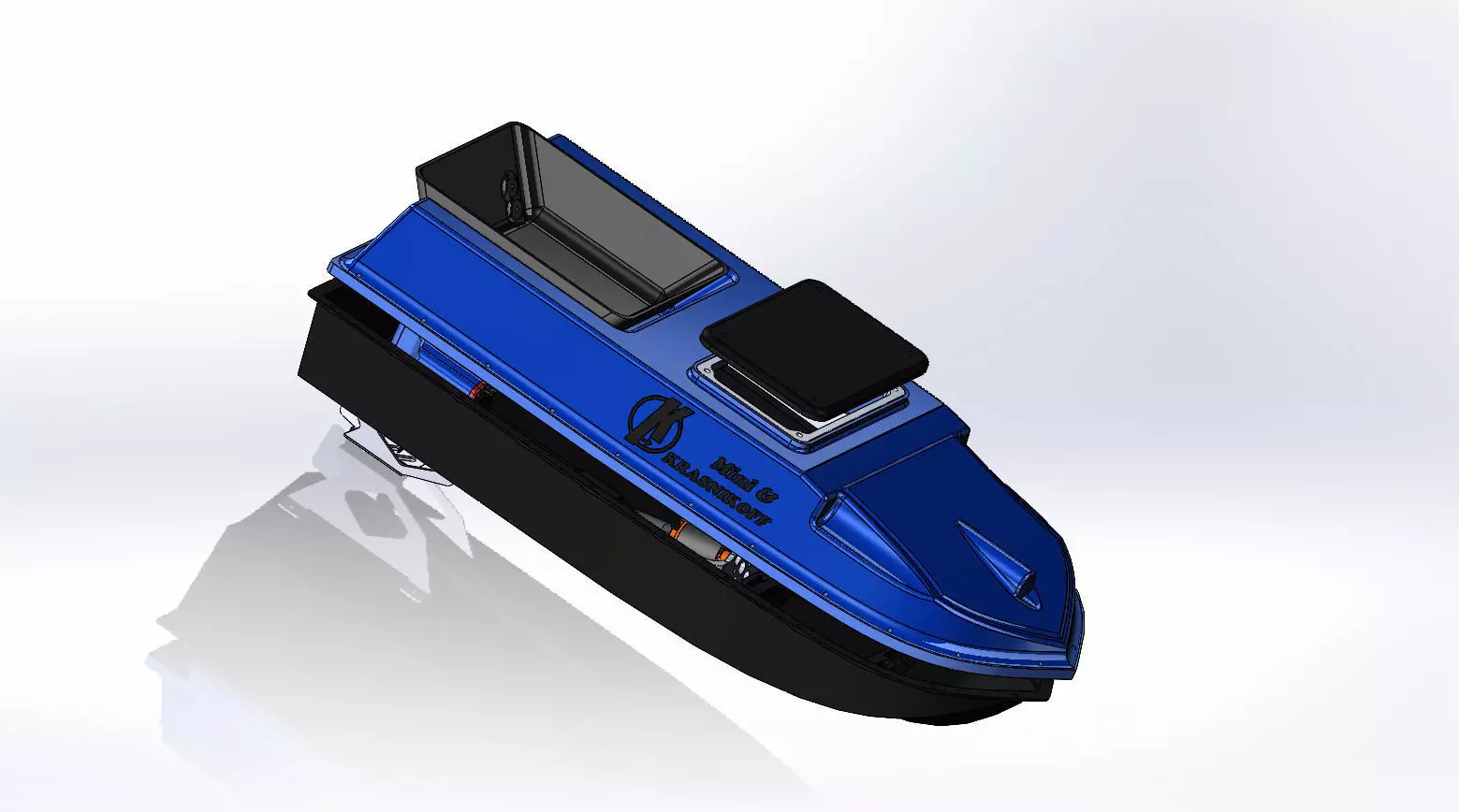 a smaller version of the carp boat 186x530x235 1 bunker 3D print model_0