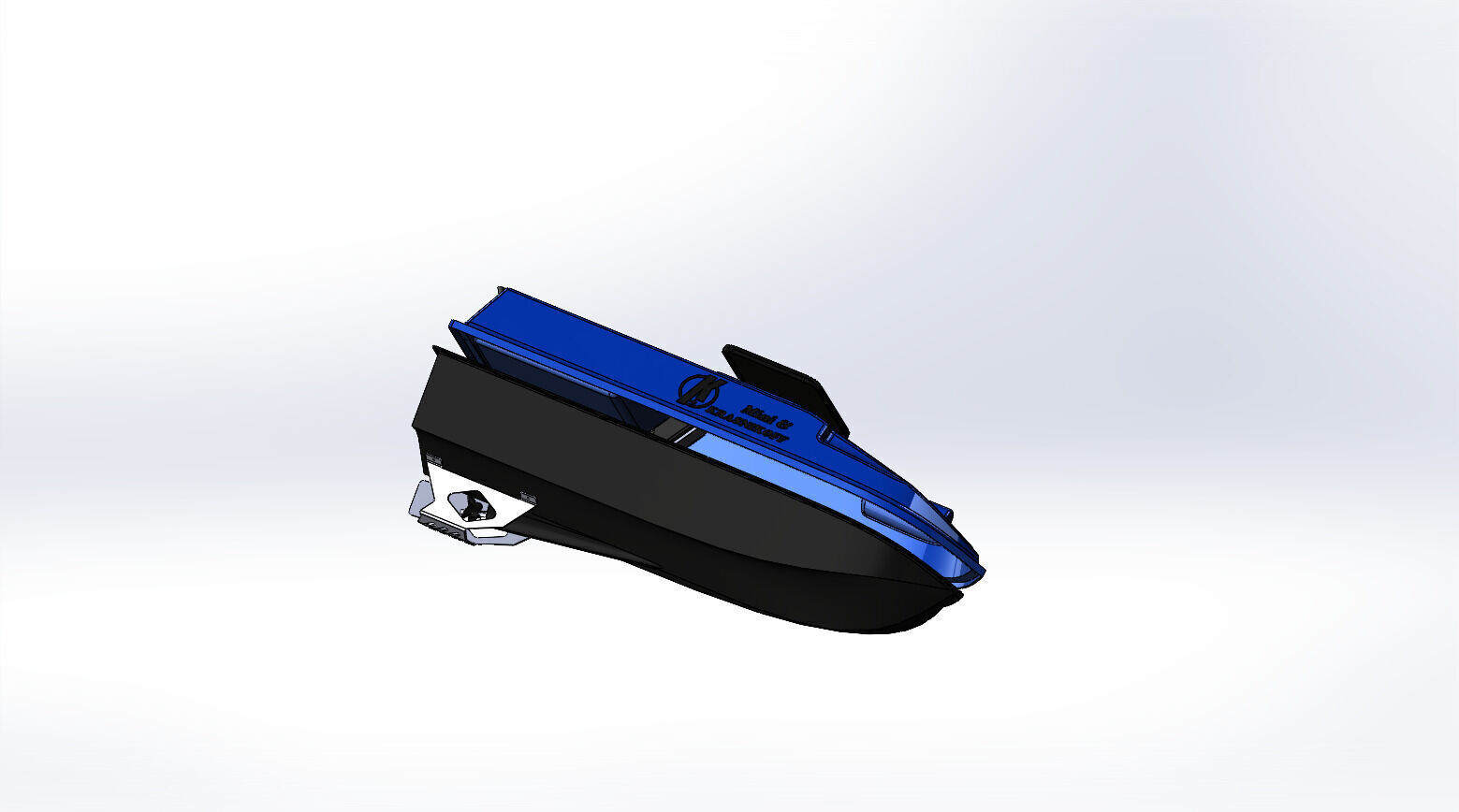 a smaller version of the carp boat 186x530x235 1 bunker 3D print model_2