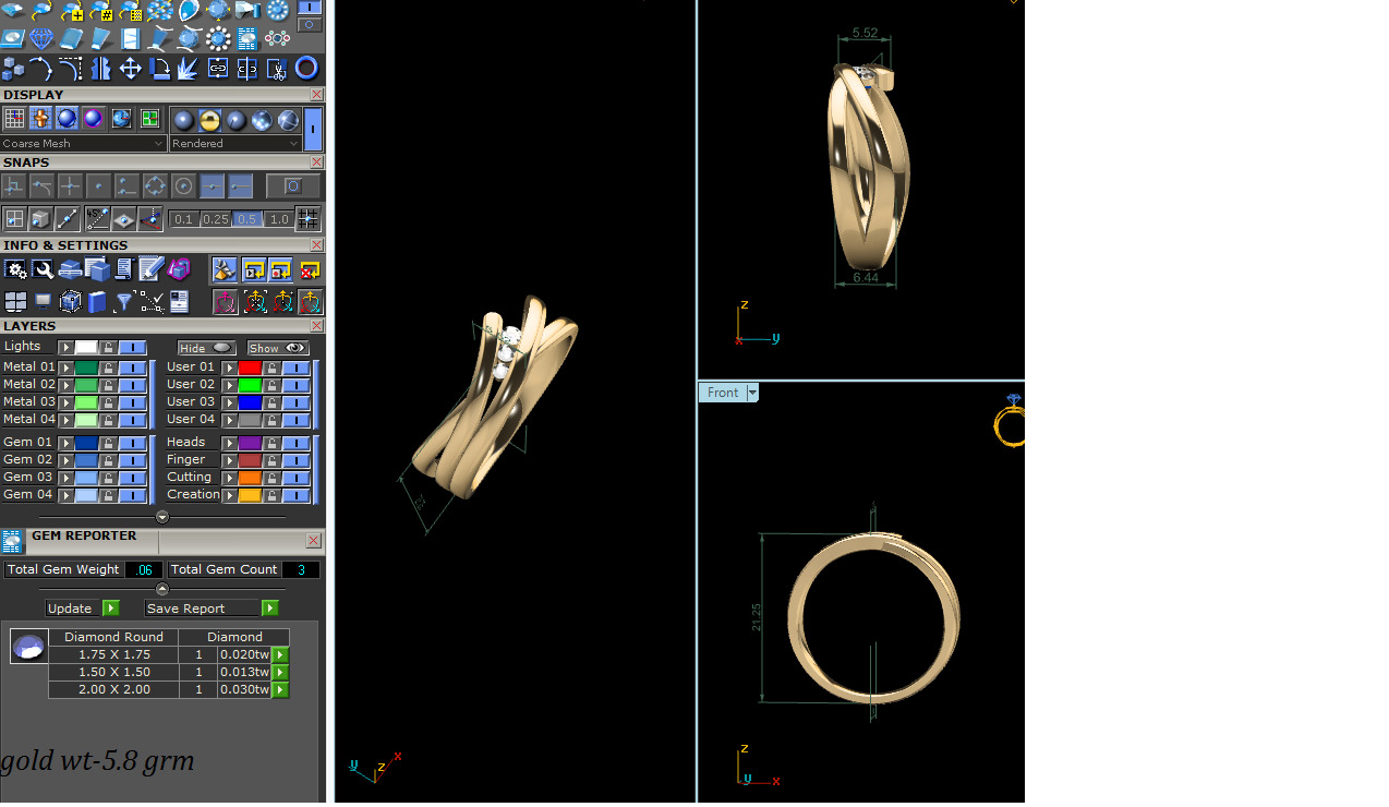 Women Ring Render 3dm STL OBJ FBX Details 3D print model_6