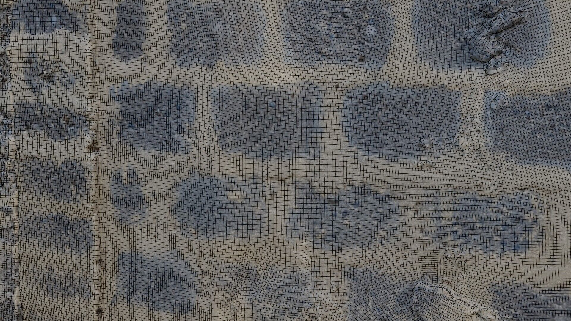 Old Brick Wall scan Low-poly 3D model_2