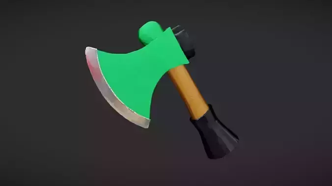 Cartoonish green axe